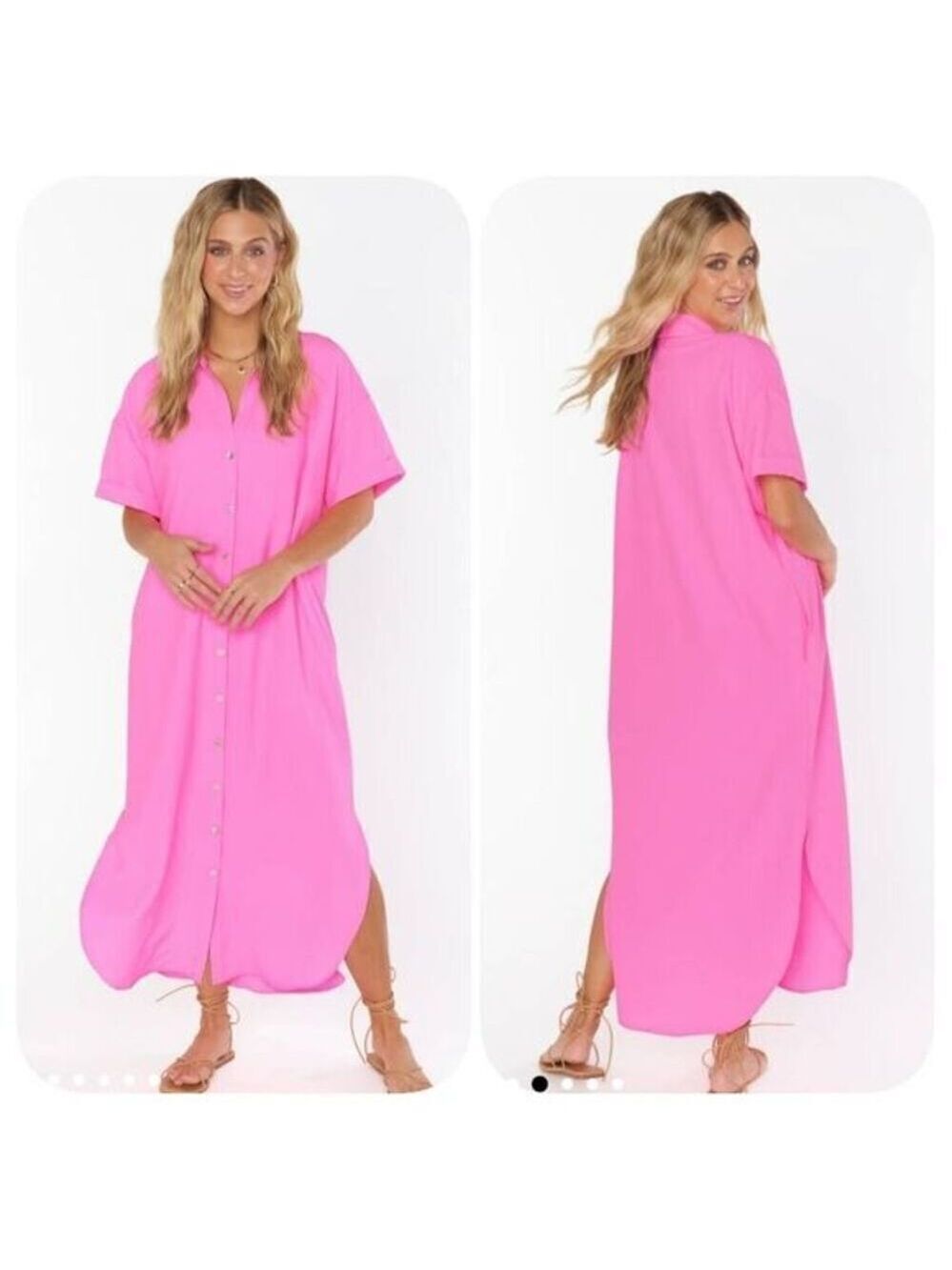 Show Me Your MuMu Buoy Button Down Dress Sz M
